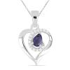 BUY NATURAL GARNET GEMSTONE CLASSIC PENDANT IN STERLING SILVER