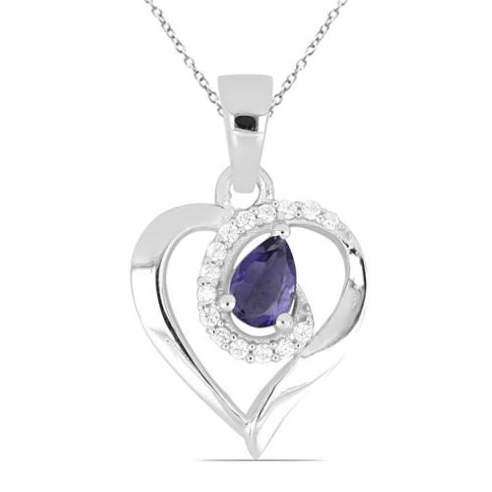 BUY NATURAL GARNET GEMSTONE CLASSIC PENDANT IN STERLING SILVER