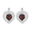 BUY LONDON TOPAZ GEMSTONE HALO HEART EARRINGS IN 925 SILVER – BULK JEWELRY SUPPLIER USA