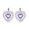 BUY LONDON TOPAZ GEMSTONE HALO HEART EARRINGS IN 925 SILVER – BULK JEWELRY SUPPLIER USA