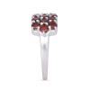BUY NATURAL GARNET GEMSTONE CLUSTER RING IN 925 SILVER