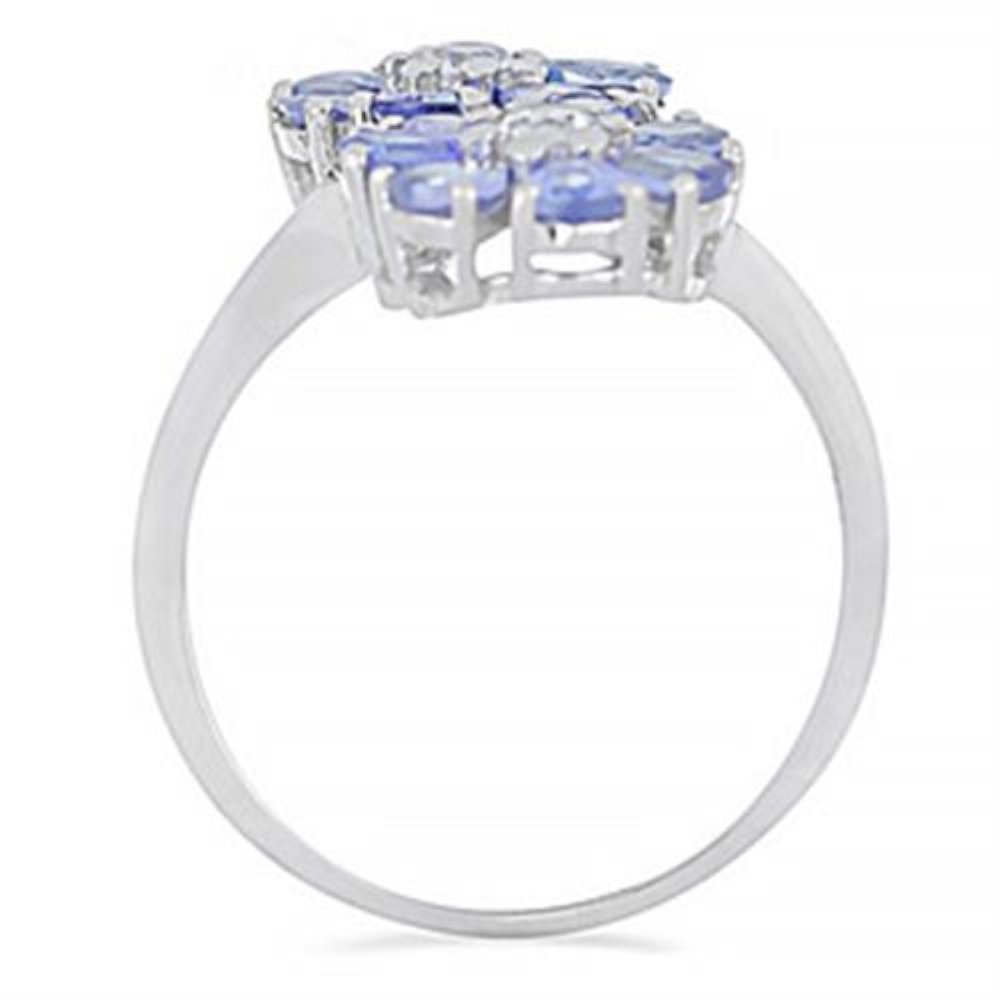 BUY 925 STERLING SILVER NATURAL TANZANITE GEMSTONE RING