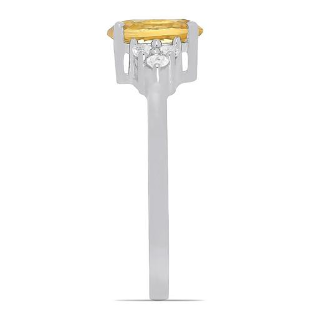 BUY REAL BRAZILIAN CITRINE GEMSTONE CLASSIC RING IN STERLING SILVER