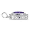 STERLING SILVER  SYNTHETIC ALEXANDERITE BIG GEMSTONE PENDANT