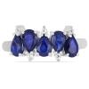 BUY STERLING SILVER NATURAL BLUE SAPPHIRE MULTI GEMSTONE RING