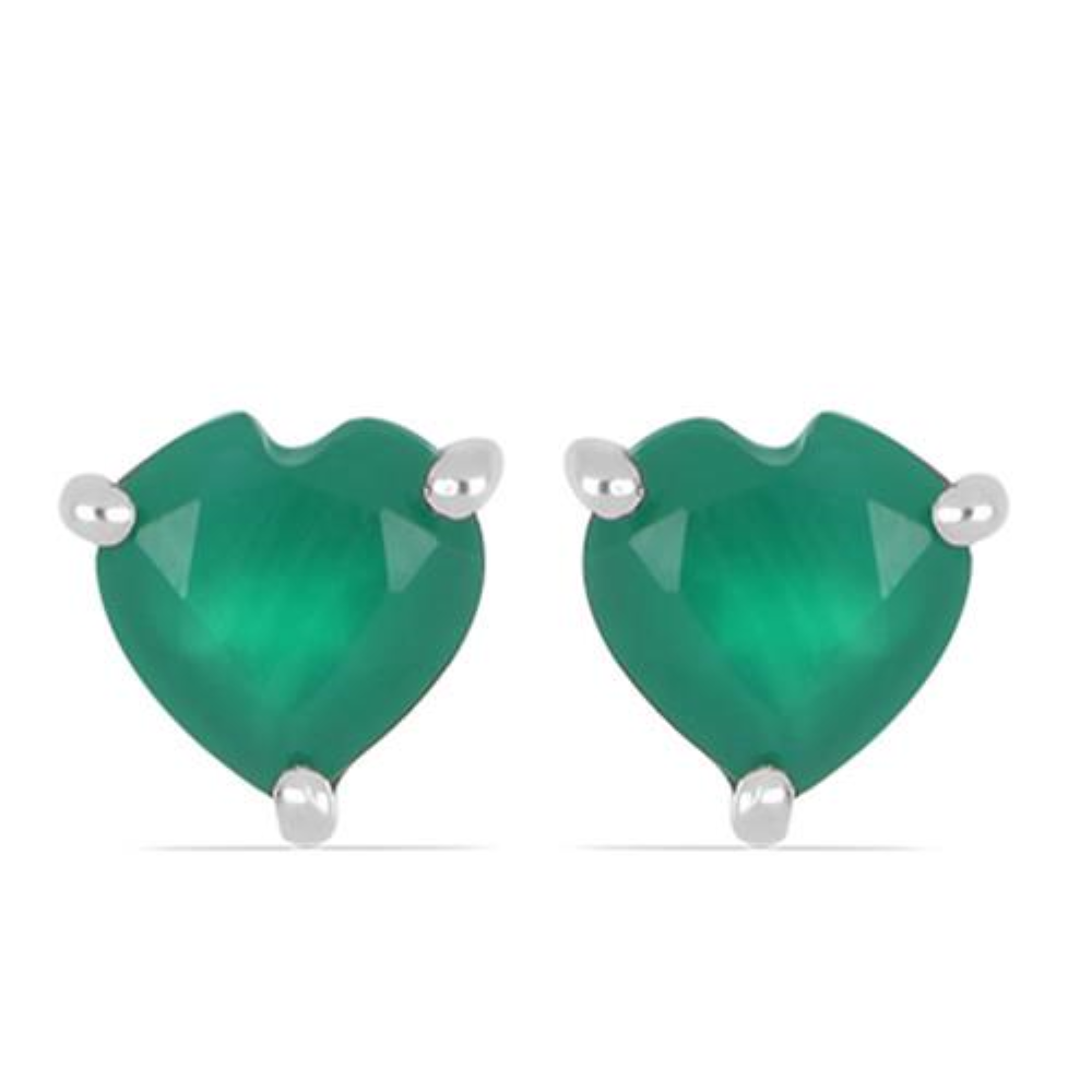 BUY REAL BRAZILIAN AMETHYST SINGLE STONE EARRINGS IN 925 STERLING SILVER