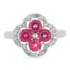 BUY STERLING SILVER NATURAL PINK TOPAZ MULTI GEMSTONE RING
