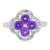 BUY STERLING SILVER NATURAL PINK TOPAZ MULTI GEMSTONE RING