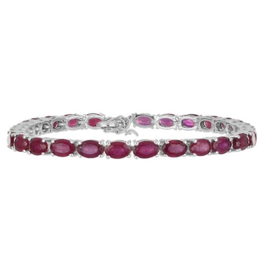 925 STERLING SILVER NATURAL BLUE SAPPHIRE BRACELET 