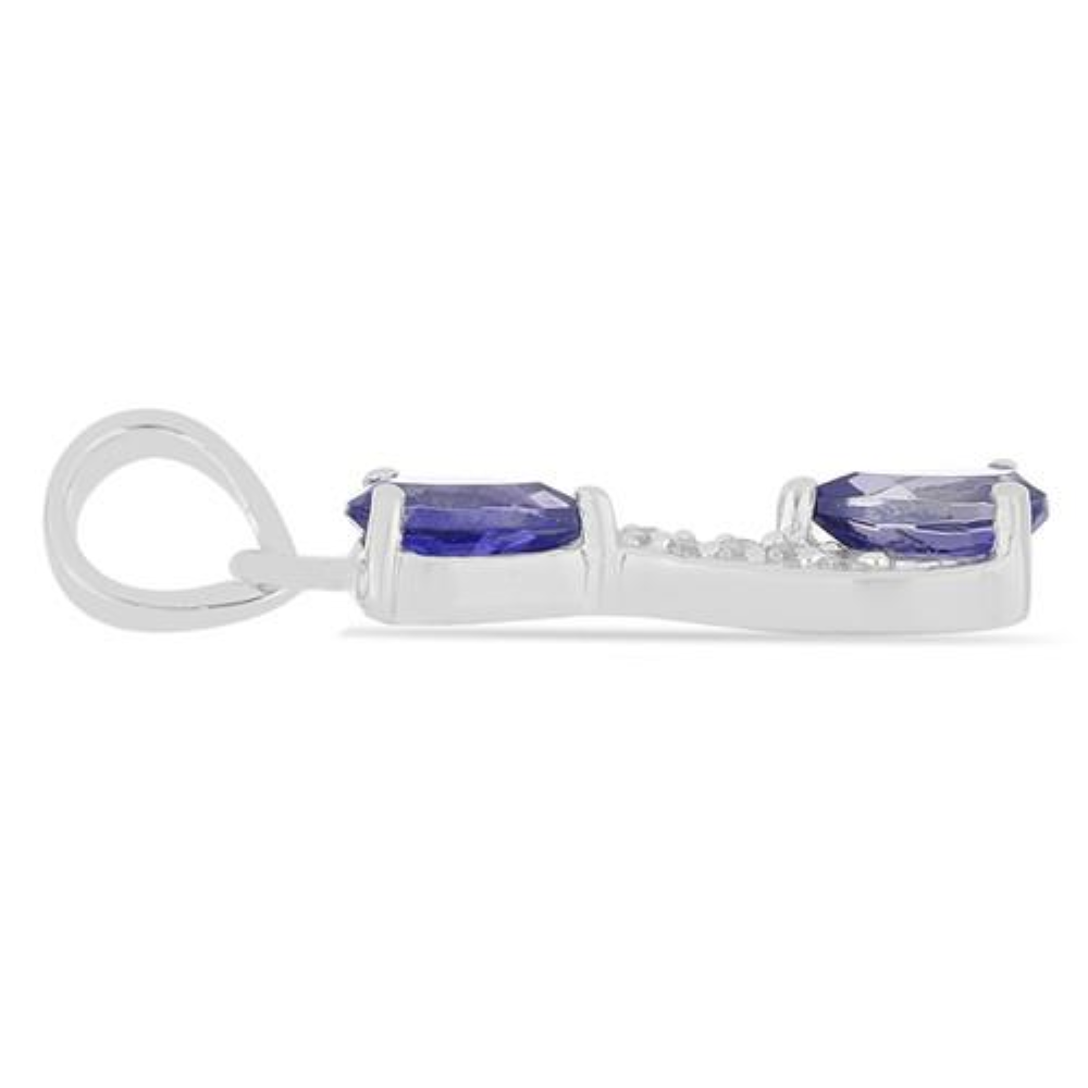 BUY STERLING SILVER NATURAL IOLITE GEMSTONE PENDANT