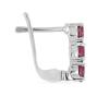 BUY STERLING SILVER GLASS FILLED RUBY GEMSTONE EARRINGS
