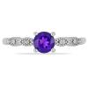 BUY 925 SILVER AFRICAN AMETHYST GEMSTONE CLASSIC RING