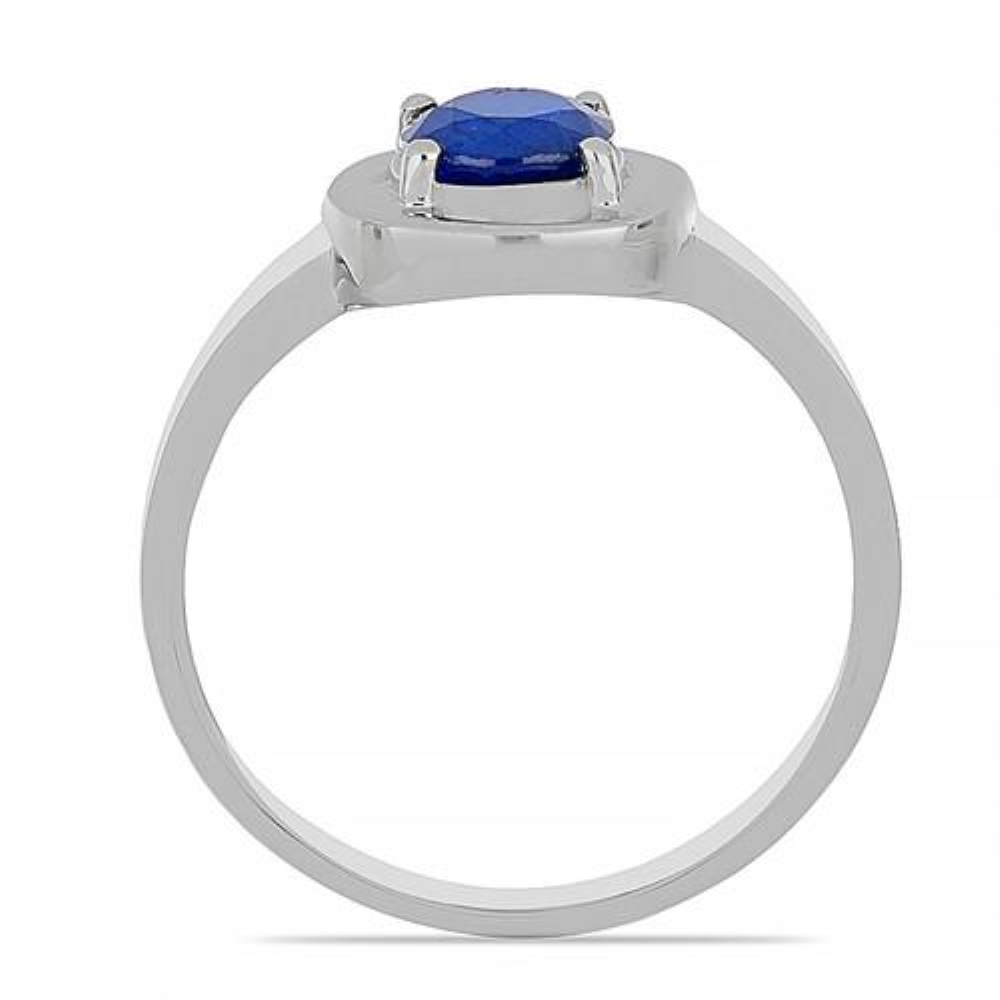 BUY 925 SILVER AUSTRALIAN BLUE SAPPHIRE GEMSTONE RING