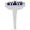BUY 925 SILVER NATURAL BLUE SAPPHIRE GEMSTONE FLORAL RING