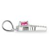 BUY STERLING SILVER REAL PINK TOPAZ GEMSTONE CLASSIC PENDANTS