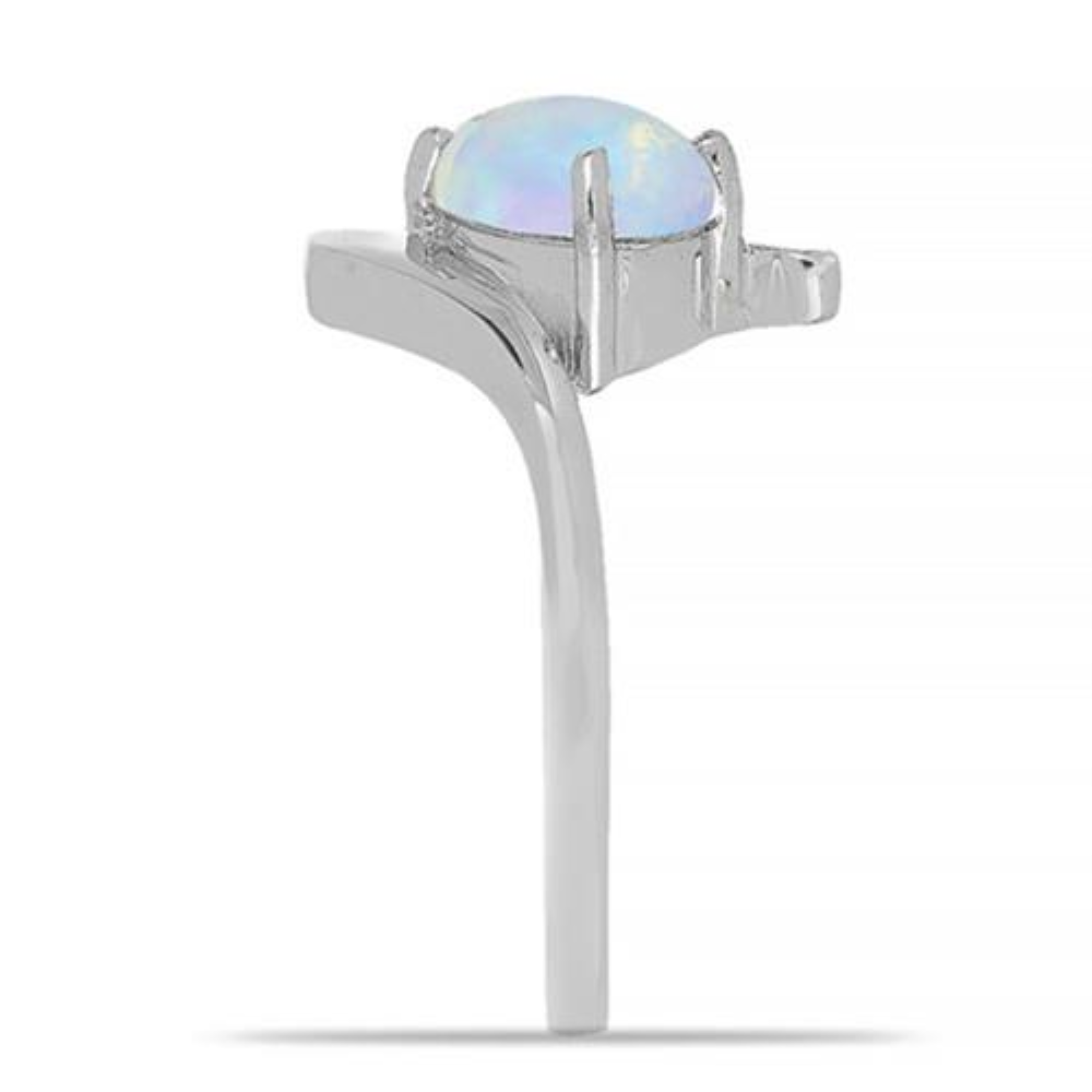 BUY STERLING SILVER NATURAL ETHIOPIAN OPAL GEMSTONE RING
