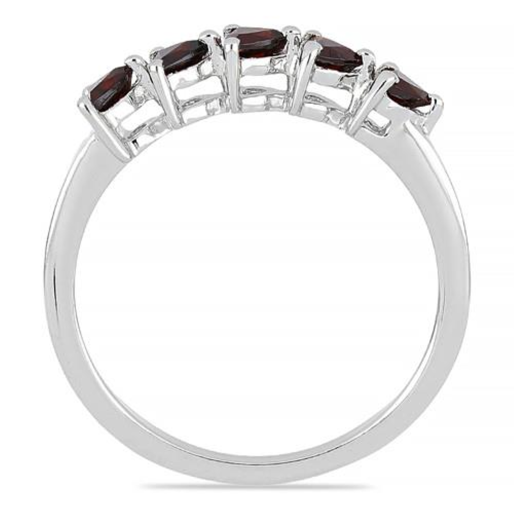 BUY GENUINE GARNET MULTI GEMSTONE STYLISH RING IN STERLING SILVER