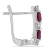 BUY GENUINE RHODOLITE GEMSTONE EARRINGS IN STERLING SILVER