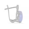 BUY 925 SILVER NATURAL  BLUE LACE AGATE  GEMSTONE BIG STONE EARRINGS