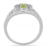 BUY REAL PERIDOT GEMSTONE CLASSIC RING IN STERLING SILVER