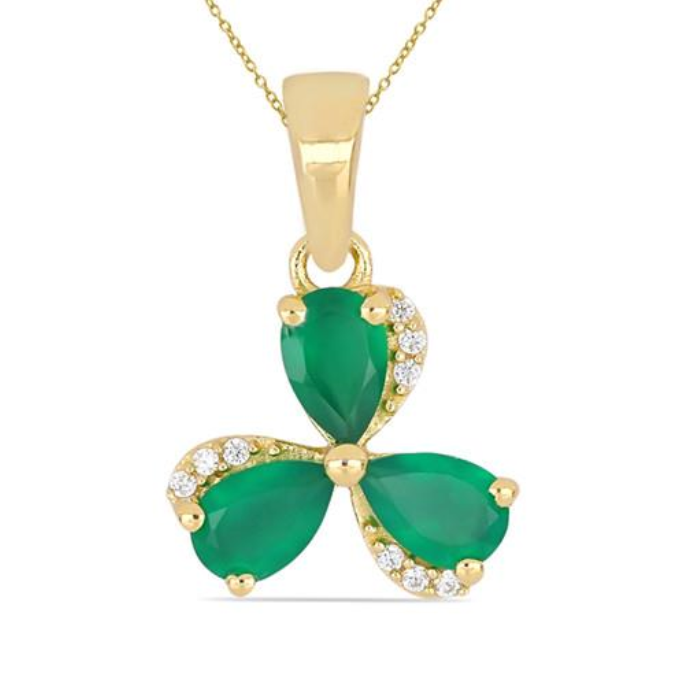 BUY 925 STERLING SILVER GOLD PLATED NATURAL PERIDOT GEMSTONE PENDANT