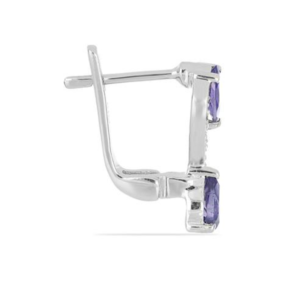 BUY STERLING SILVER NATURAL IOLITE GEMSTONE EARRINGS