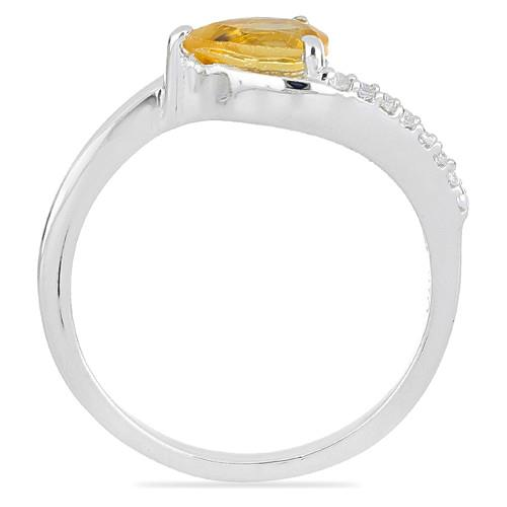 BUY NATURAL YELLOW SAPPHIRE GEMSTONE CLASSIC RING IN STERLING SILVER