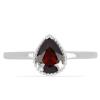 BUY REAL GARNET GEMSTONE RING IN STERLING SILVER