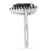 BUY 925 SILVER NATURAL BLACK ONYX GEMSTONE HALO RING
