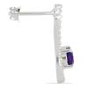 BUY 925 STERLING SILVER AFRICAN AMETHYST ROUND GEMSTONE CLASSIC EARRINGS WITH CUBIC ZIRCONIA – WHOLESALE JEWELRY