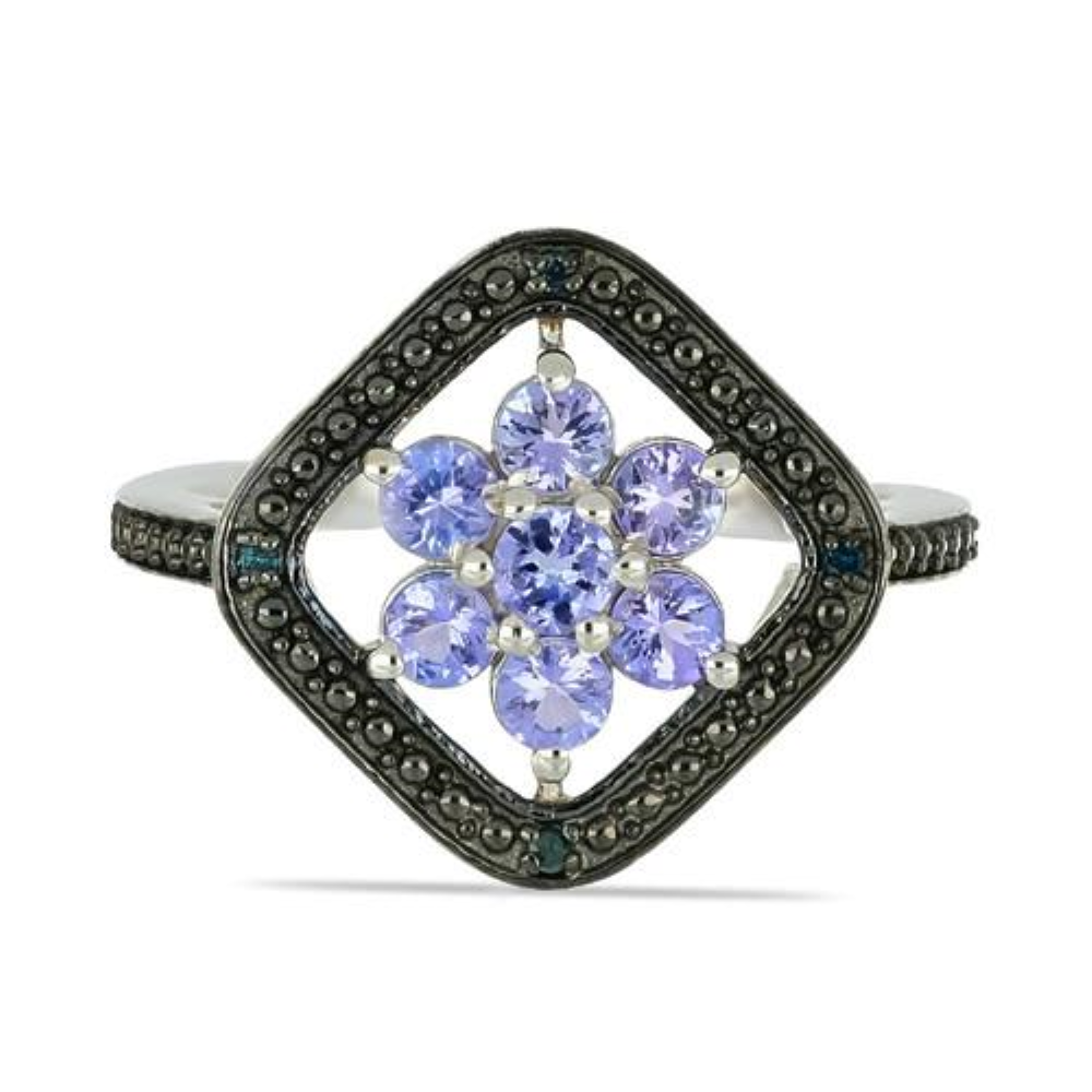 BUY 925 STERLING SILVER REAL TANZANITE GEMSTONE RING