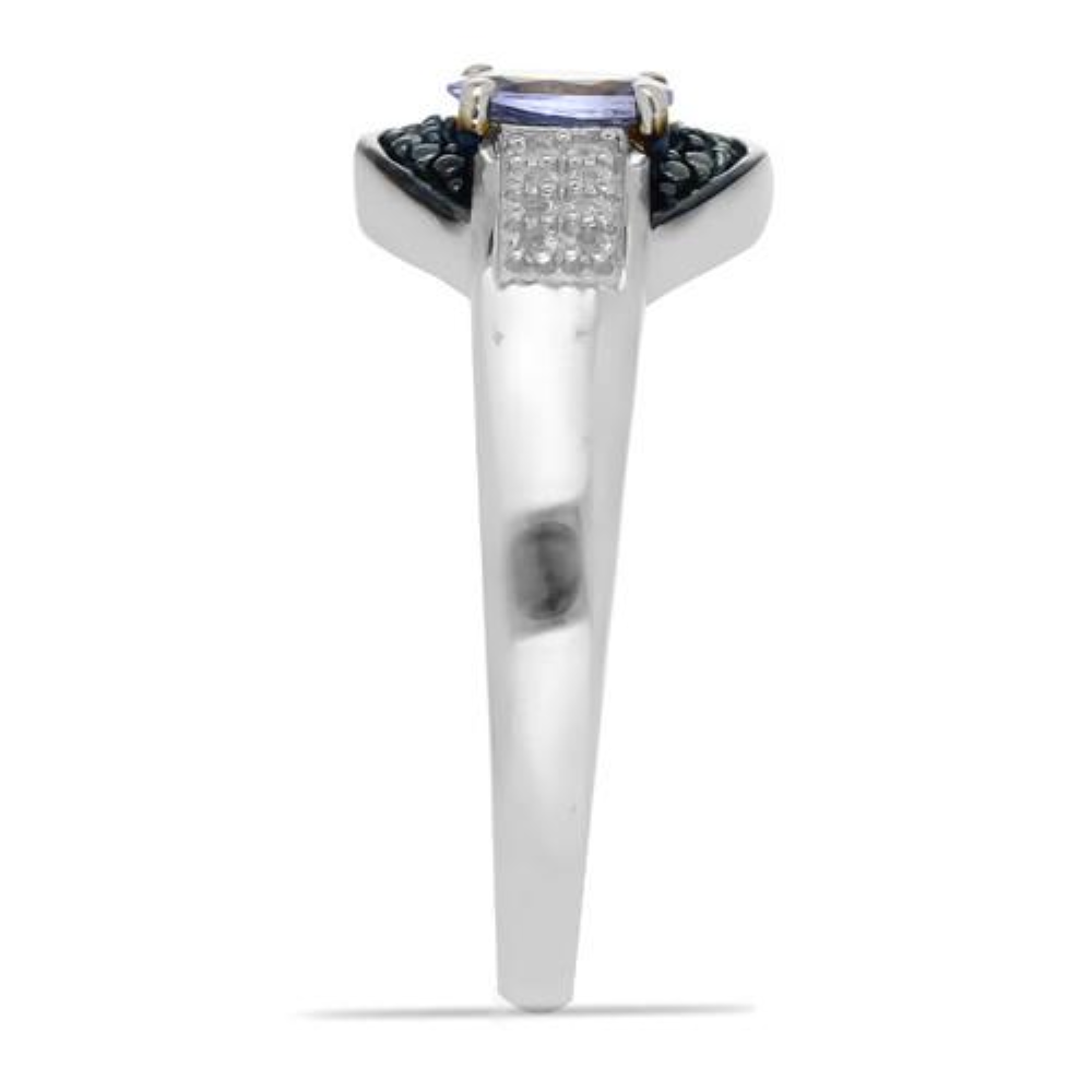 BUY 925 SILVER TANZANITE GEMSTONE CLASSIC RING