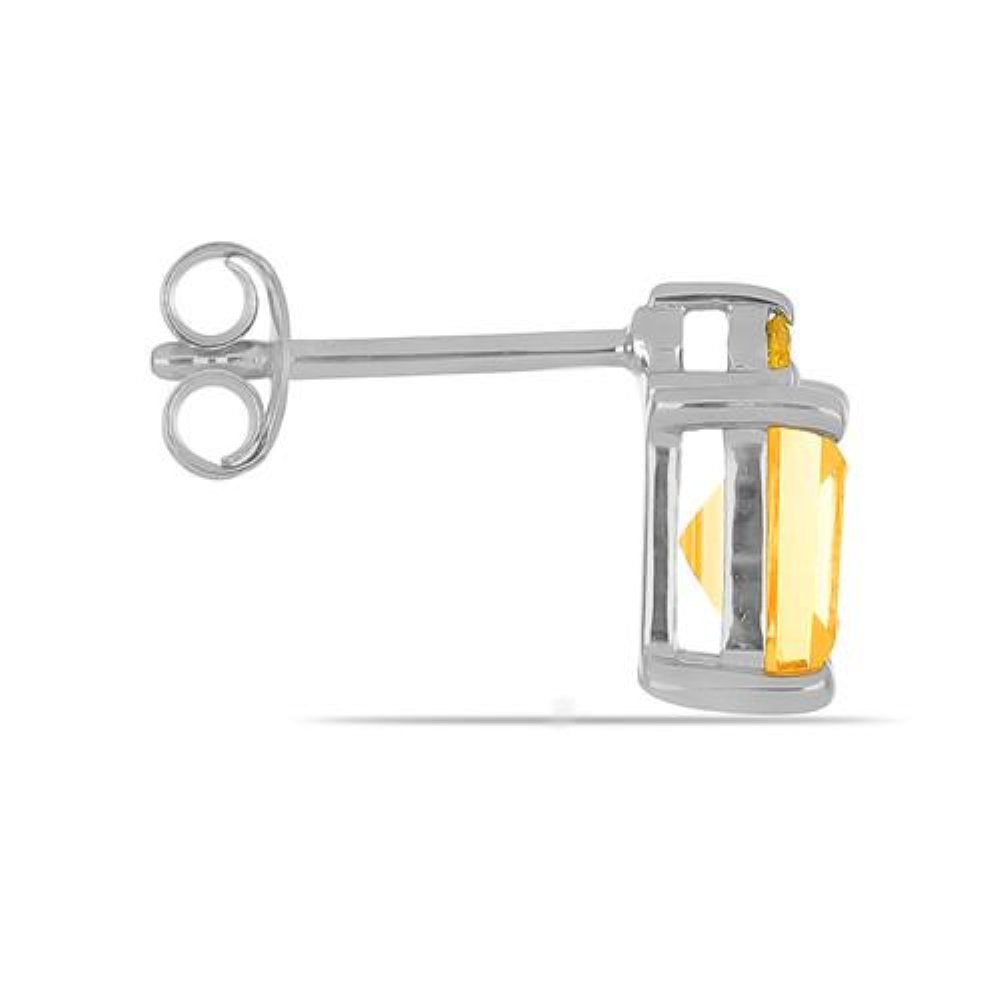 BUY BRAZILIAN CITRINE GEMSTONE STYLISH EARRINGS IN STERLING SILVER