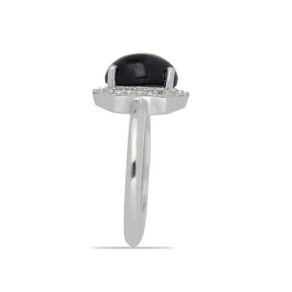 BUY NATURAL STAR SAPPHIRE GEMSTONE HALO RING IN 925 SILVER