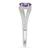 BUY NATURAL AFRICAN AMETHYST GEMSTONE CLASSIC RING IN 925 SILVER