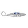 BUY 925 SILVER NATURAL  IOLITE GEMSTONE STYLISH HALO PENDANT