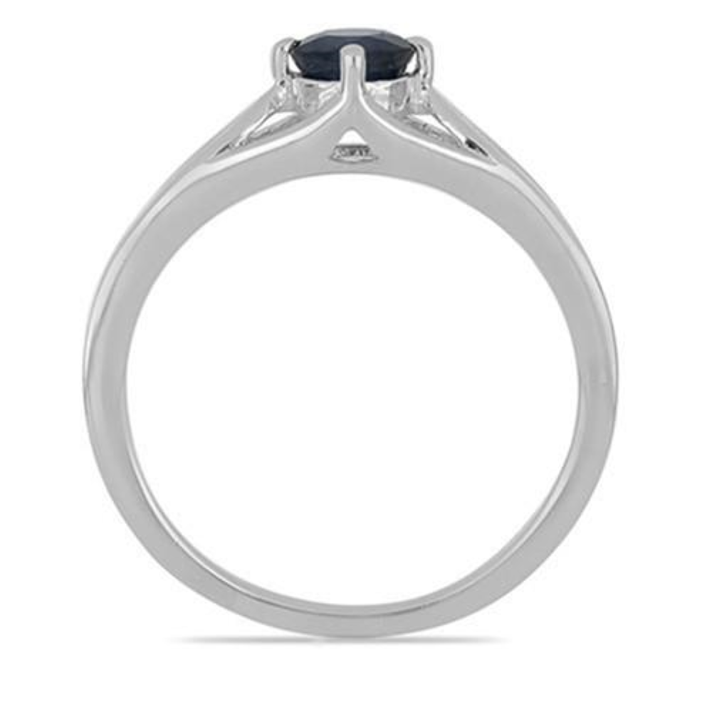 BUY AUSTRALIAN BLUE SAPPHIRE GEMSTONE RING IN 925 SILVER