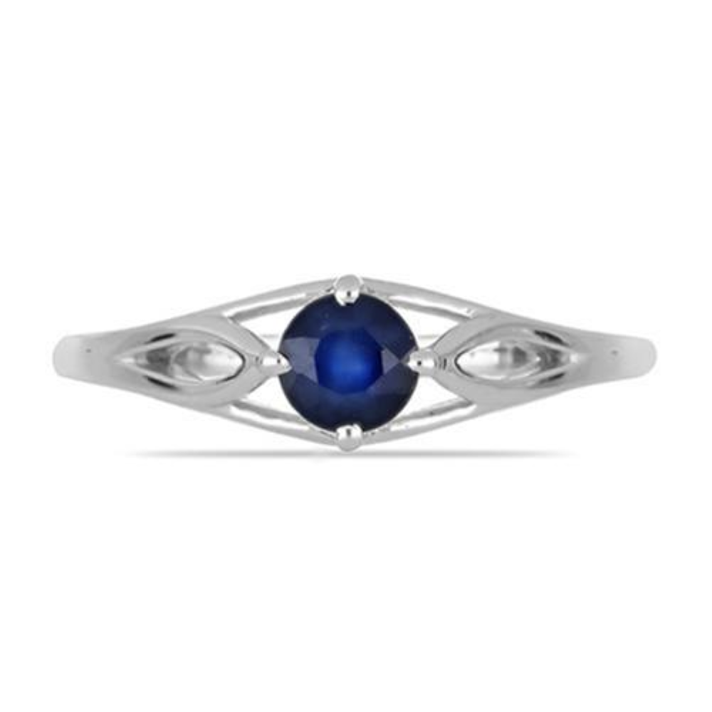 BUY AUSTRALIAN BLUE SAPPHIRE GEMSTONE RING IN 925 SILVER