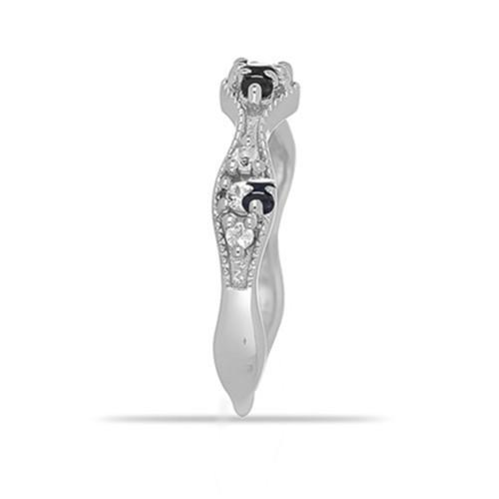 BUY REAL BLUE SAPPHIRE GEMSTONE RING IN STERLING SILVER
