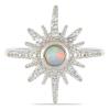 BUY ETHIOPIAN OPAL GEMSTONE CLASSIC RING IN STERLING SILVER