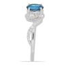 BUY STERLING SILVER REAL LONDON BLUE TOPAZ GEMSTONE CLASSIC RING