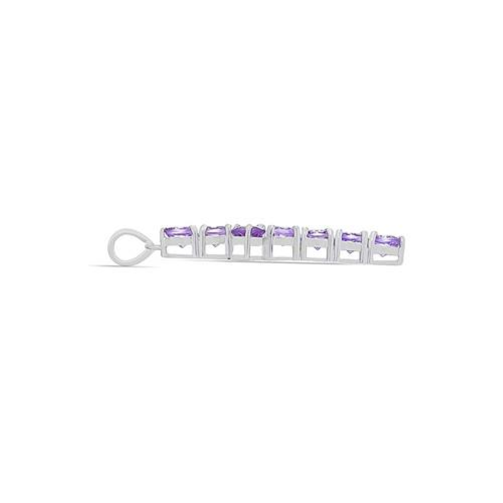 BUY BRAZILIAN AMETHYST GEMSTONE CROSS PENDANT IN STERLING SILVER