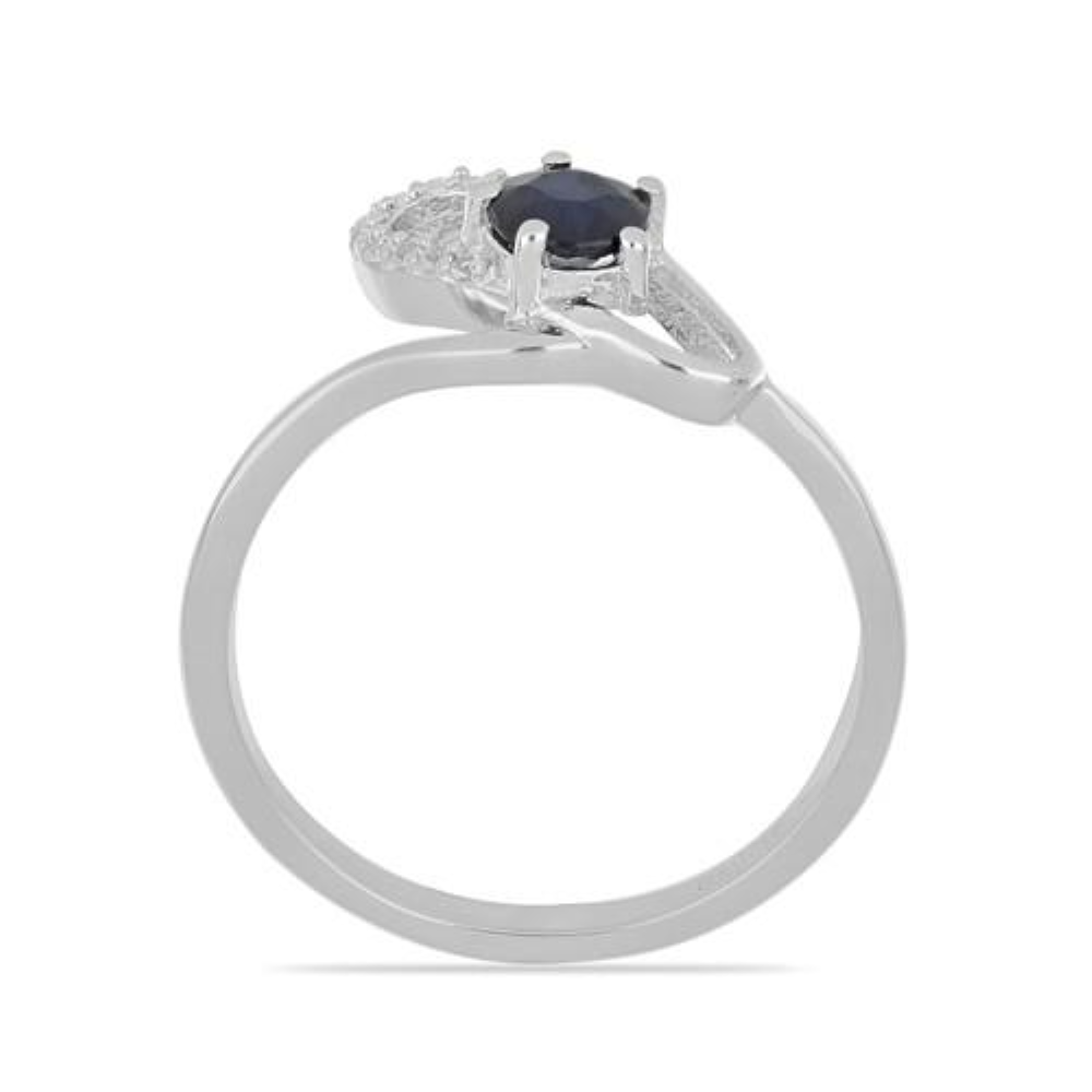 BUY BLUE SAPPHIRE GEMSTONE CLASSIC RING IN 925 SILVER