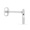 BUY STERLING SILVER NATURAL WHITE DIAMOND DOUBLE CUT GEMSTONE HEART EARRINGS