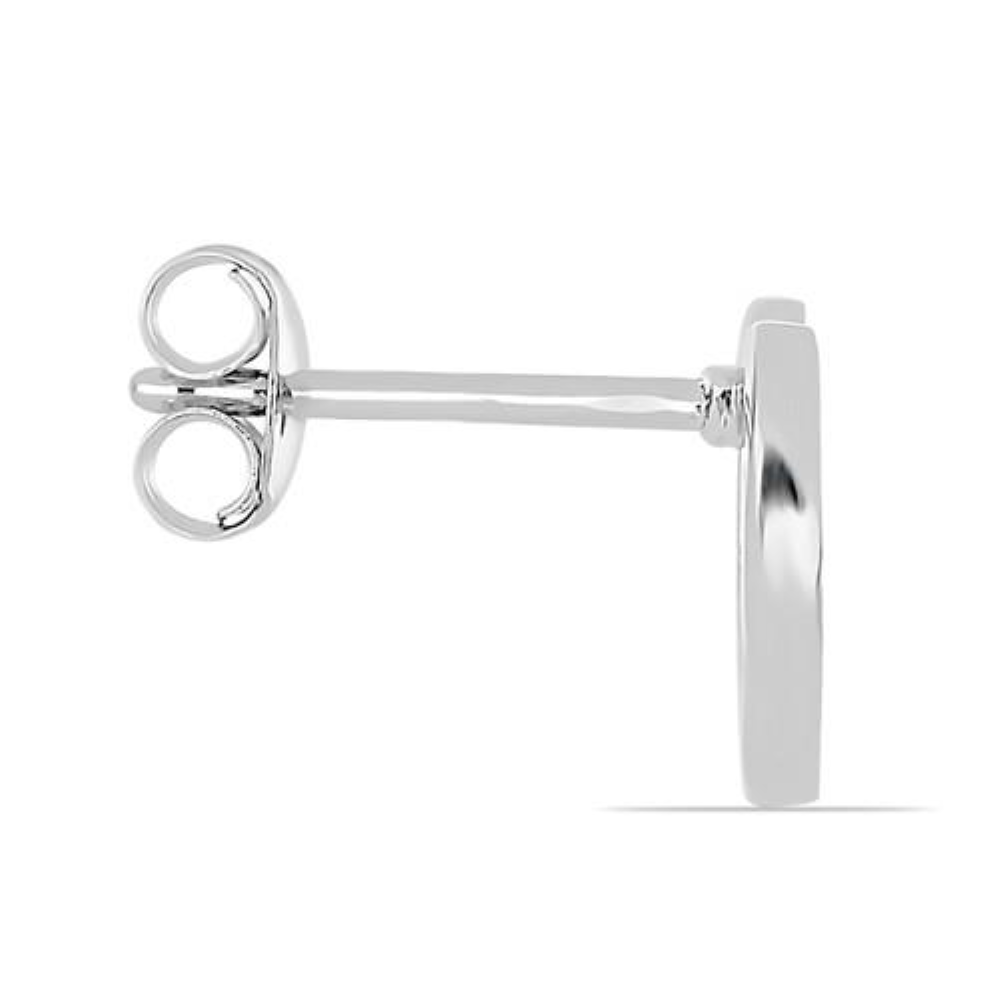 BUY STERLING SILVER NATURAL WHITE DIAMOND DOUBLE CUT GEMSTONE HEART EARRINGS