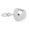 BUY 925 STERLING SILVER WHITE DIAMOND DOUBLE CUT GEMSTONE APPLE PENDANT