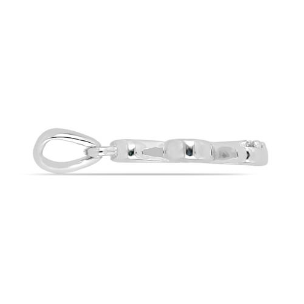 BUY 925 STERLING SILVER NATURAL WHITE DIAMOND DOUBLE CUT GEMSTONE PENDANT
