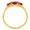 BUY 14K  GOLD NATURAL GLASS FILLED RUBY MULTI GEMSTONE RING