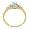 BUY 14K GOLD NATURAL SWISS BLUE TOPAZ GEMSTONE CLASSIC RING
