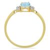BUY 14K GOLD REAL SWISS BLUE TOPAZ GEMSTONE CLASSIC RING